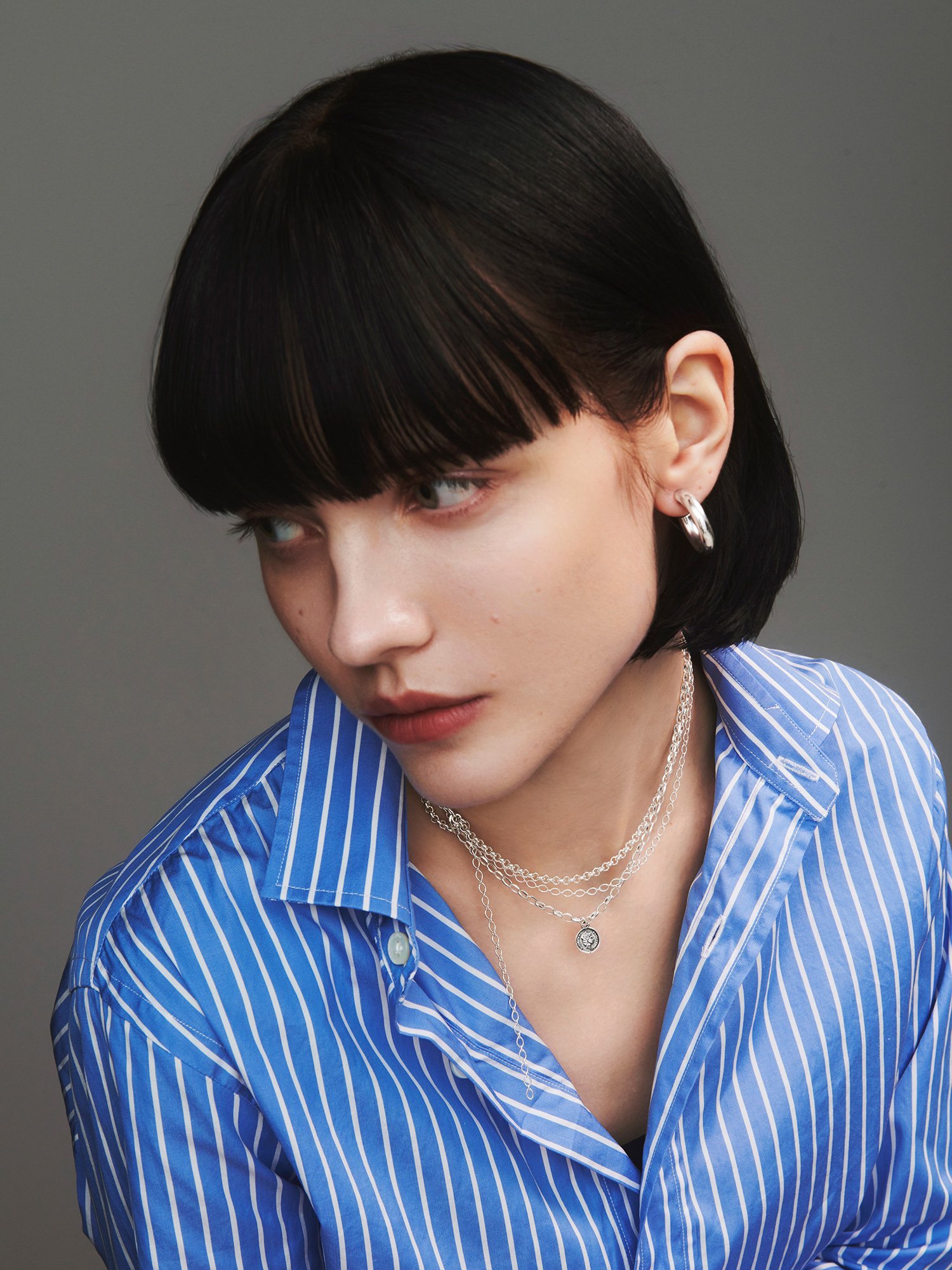 quip queint quip queint/tube hoop pierce/チューブ フープ ピアス シルバー フォブ アクセサリー・腕時計 ピアス シルバー【送料無料】