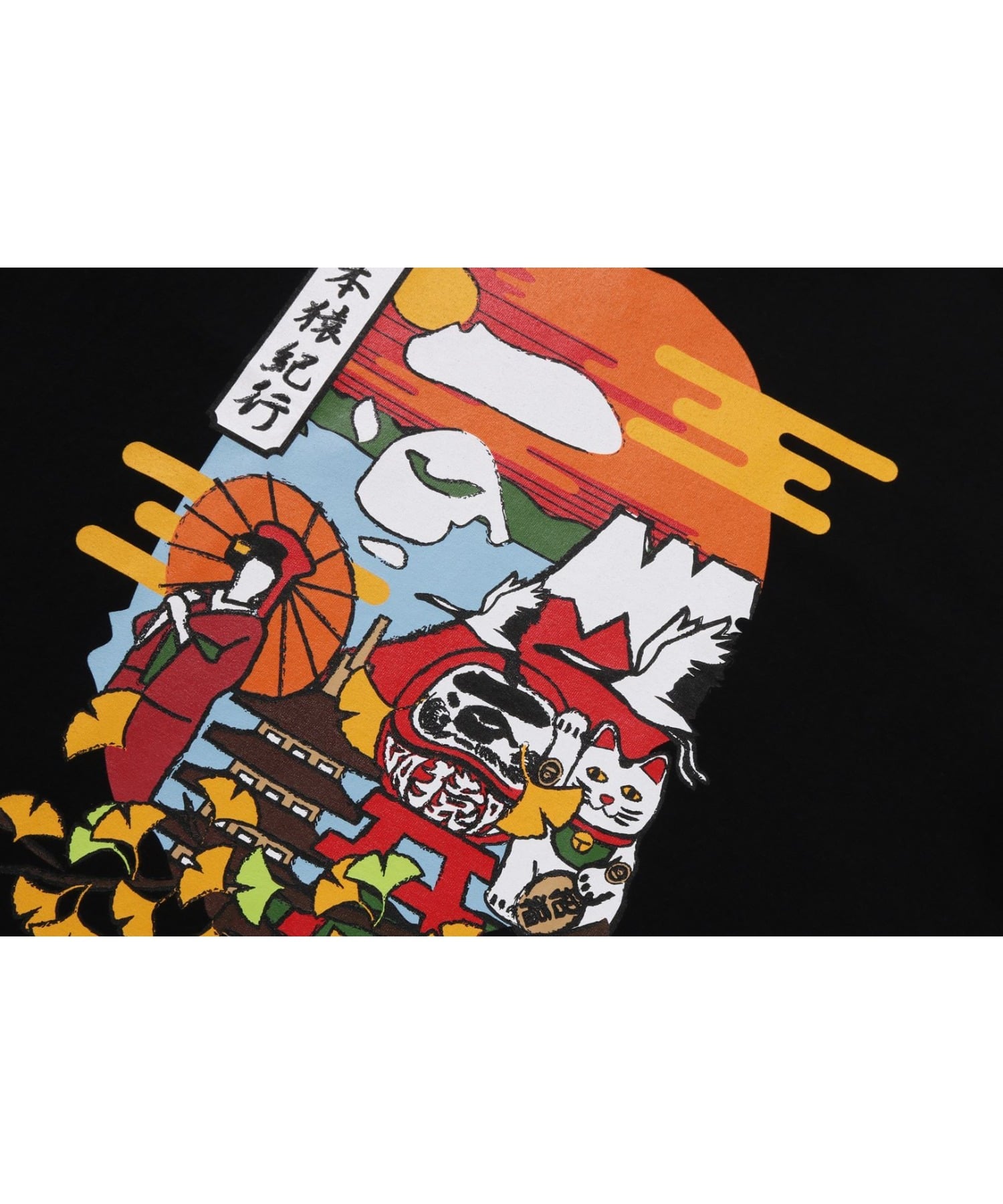 A BATHING APE JAPAN CULTURE AUTUMN APE HEAD TEE ア ベイシング エイプ トップス カットソー・Tシャツ ホワイト ブラック【送料無料】