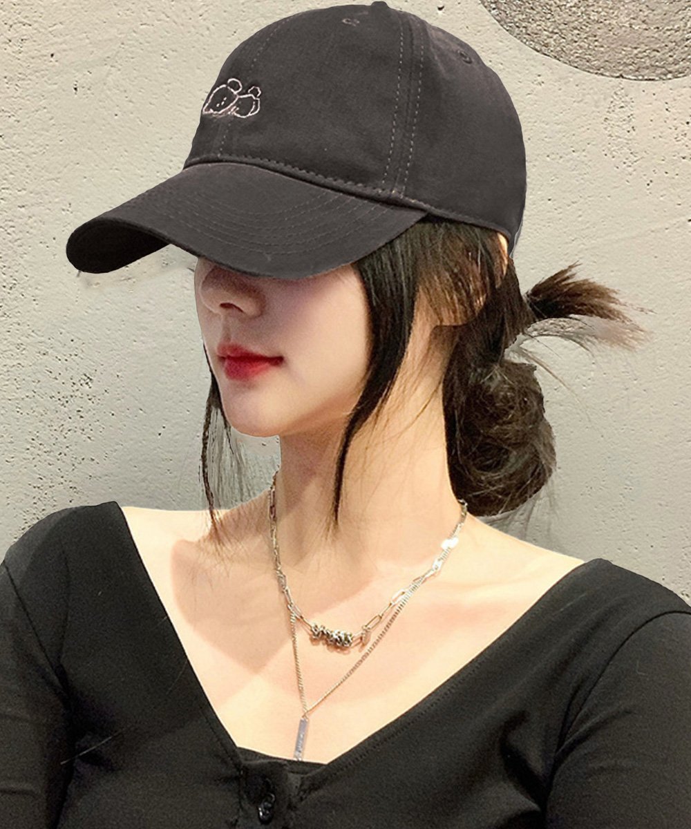 【SALE／35%OFF】miniministore ベースボールキャップ 刺しゅうレディース ミニミニストア 帽子 キャップ ホワイト ネイビー ブラック