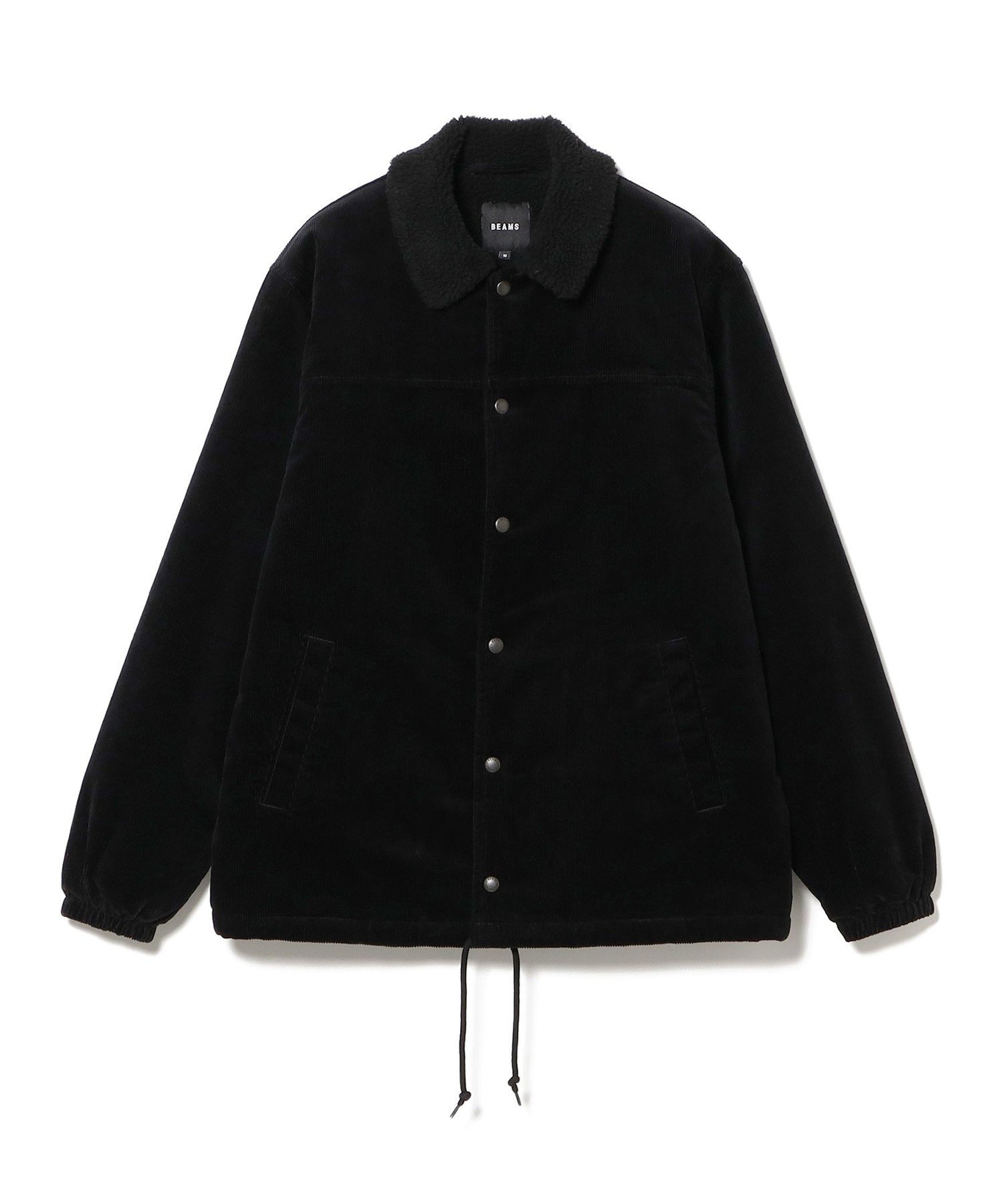 【SALE／30%OFF】BEAMS ルーズフィット コーデュロイ ボア コーチジャケット ビームス メン ジャケット・アウター ブルゾン・ジャンパー ブラウン ブラック ブルー【送料無料】