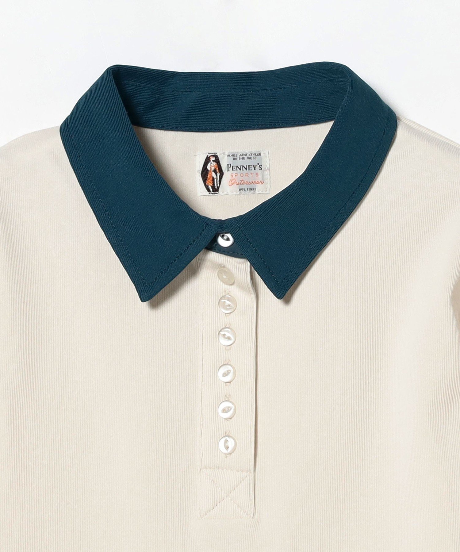 【SALE／40%OFF】Ray BEAMS 【別注】PENNEY'S / ボディスーツ ヘンリーネック トップス ビームス アウトレット トップス カットソー・Tシャツ ネイビー【送料無料】