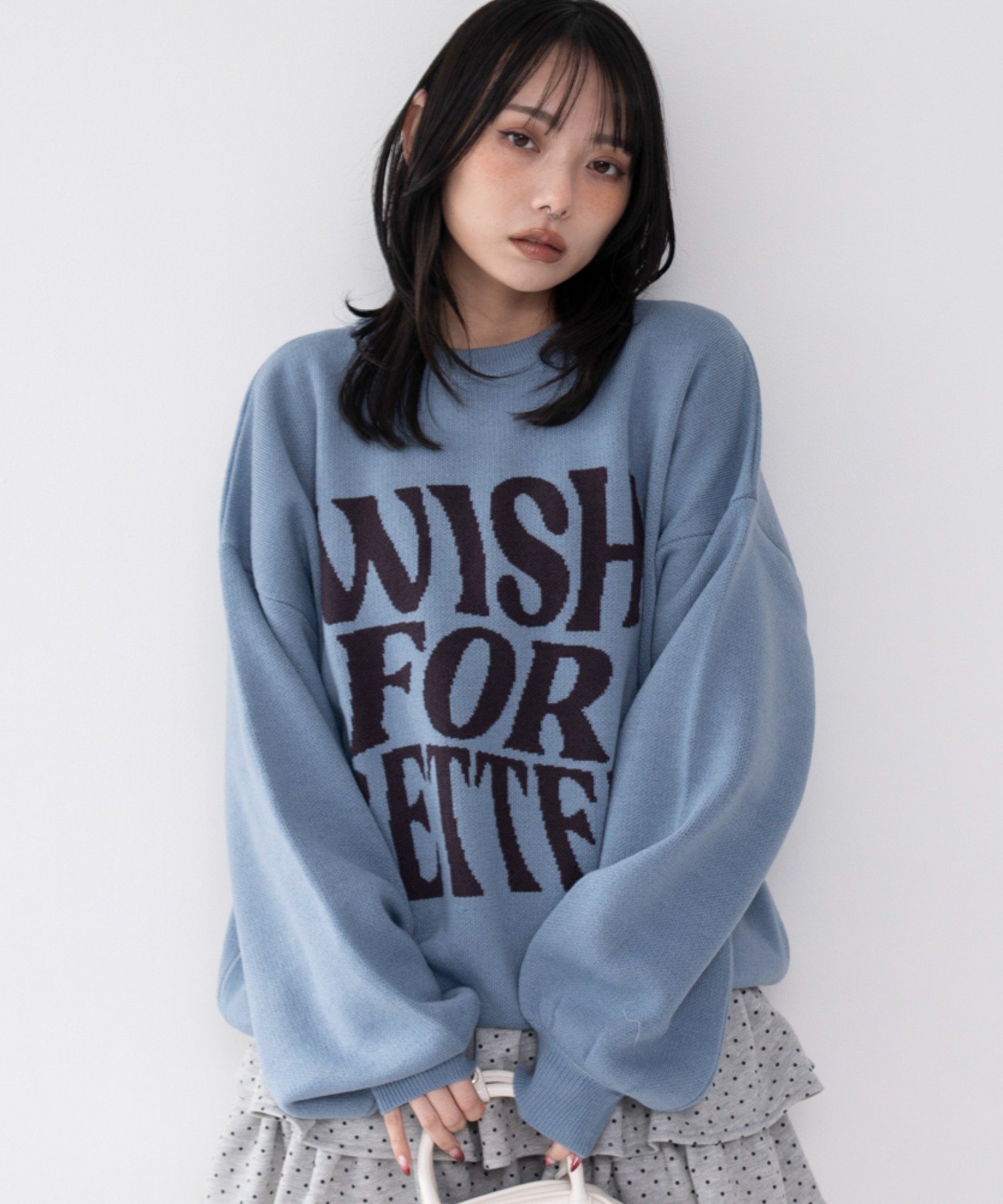 WEGO LADY'S グラフィックニットプルオーバー ウィゴー トップス ニット