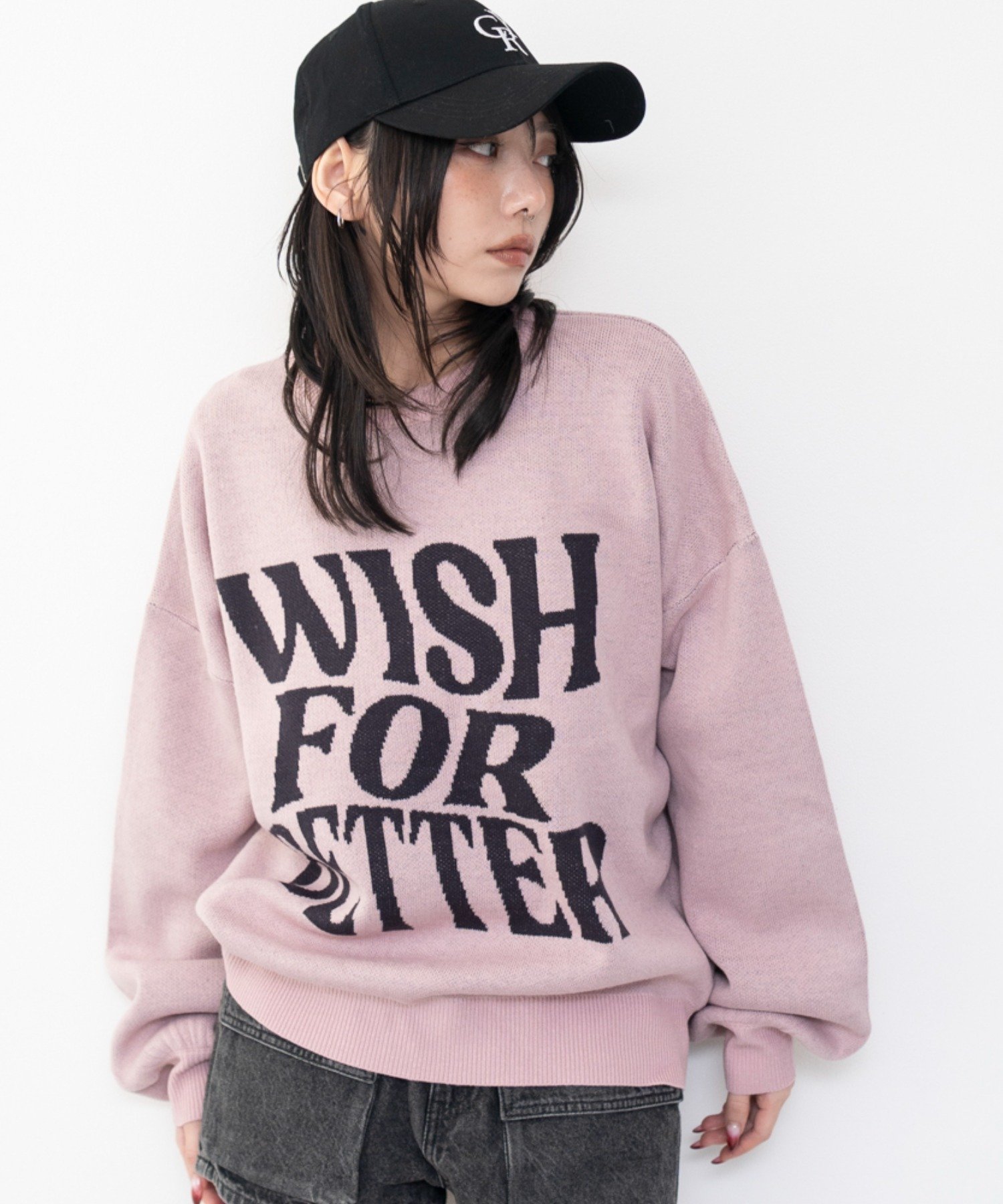 WEGO LADY'S グラフィックニットプルオーバー ウィゴー トップス ニット