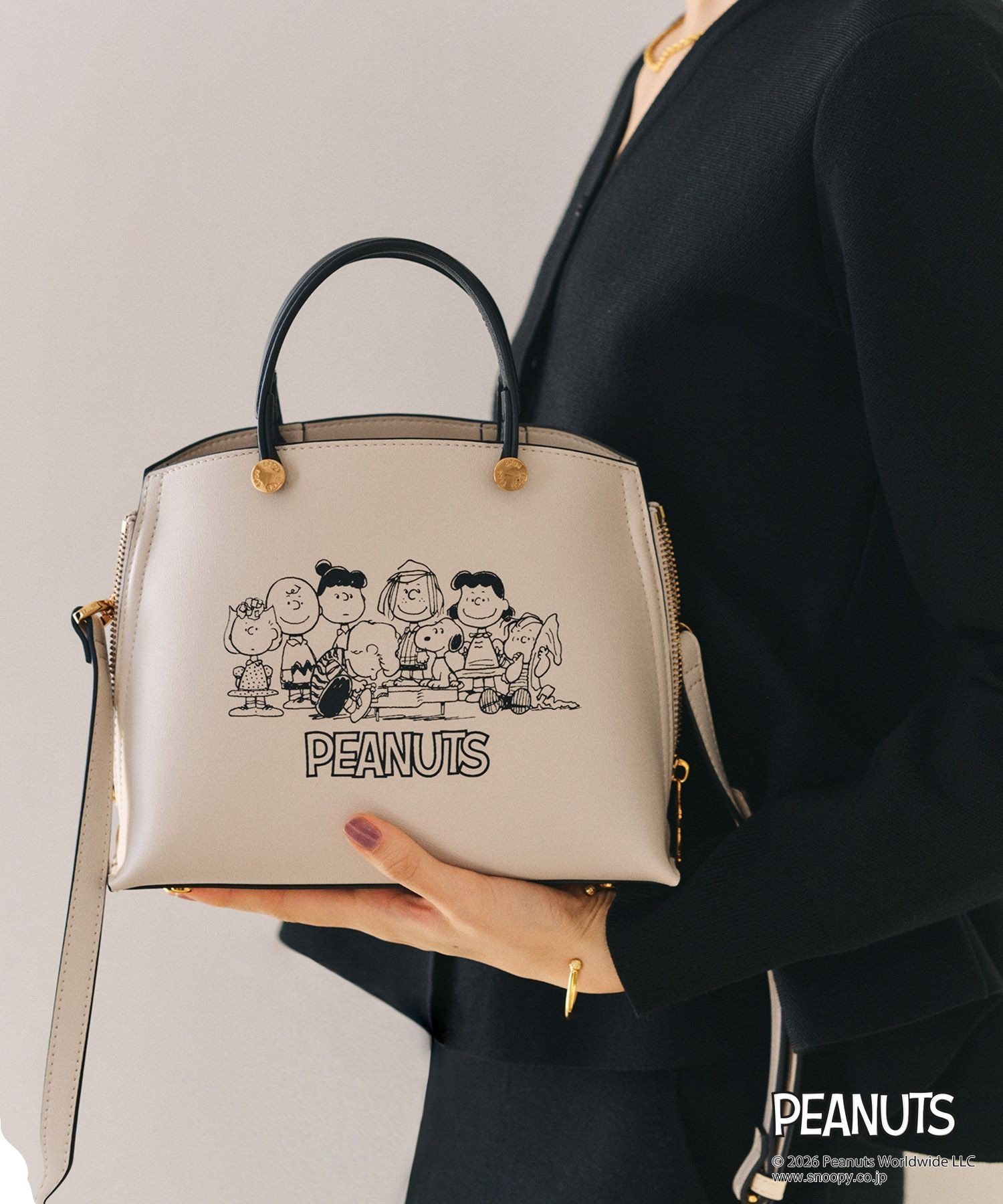ROPE' 【WEB限定/一部店舗限定】【E'POR*PEANUTS】別注 Y BAG Mini ロペ バッグ ハンドバッグ ホワイト ブラック レッド【送料無料】