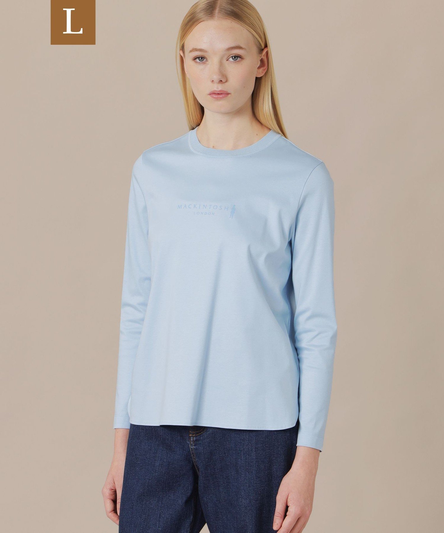 MACKINTOSH LONDON　(L Size) 【L】コットンスムースロゴTシャツ マッキントッシュ ロンドン トップス その他のトップス ブルー ベージュ ホワイト【送料無料】