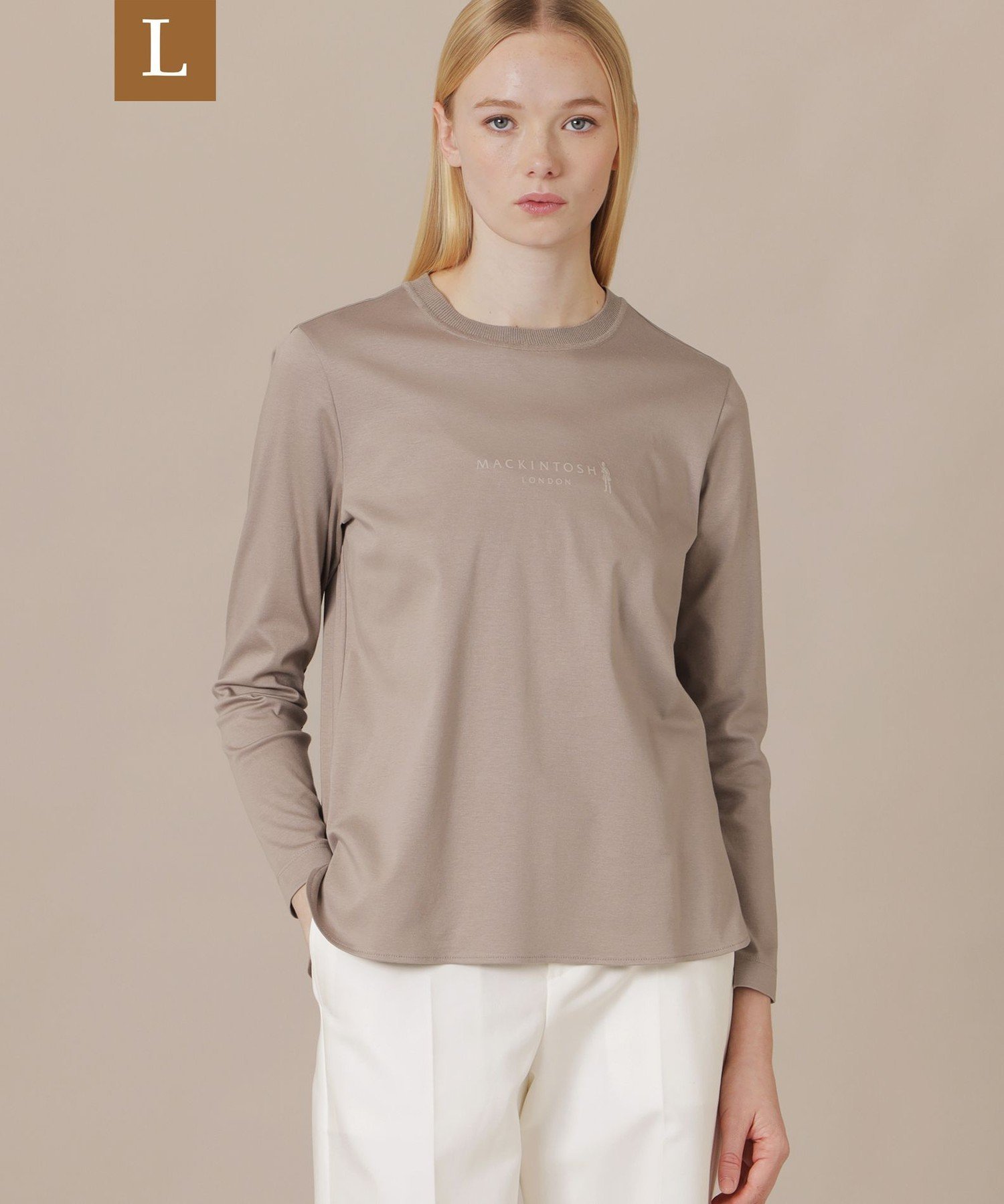 MACKINTOSH LONDON　(L Size) 【L】コットンスムースロゴTシャツ マッキントッシュ ロンドン トップス その他のトップス ブルー ベージュ ホワイト【送料無料】