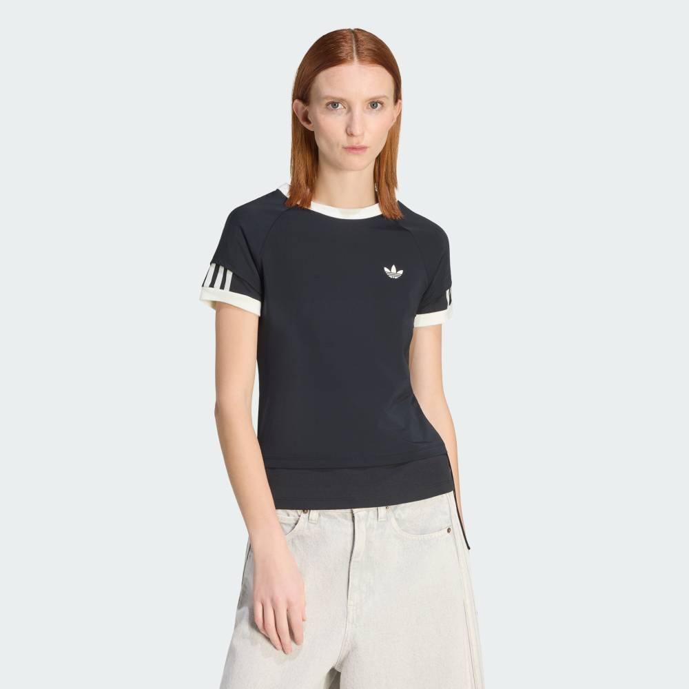 adidas 【公式】アディダス adidas ダブルレイヤー カリ Tシャツ アディダス トップス カットソー・Tシャツ ブラック【送料無料】