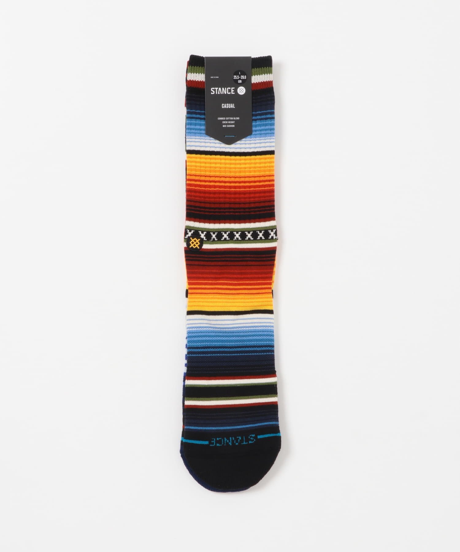 Sonny Label STANCE SOCKS CURREN ST CREW サニーレーベル 靴下・レッグウェア 靴下 ブルー レッド