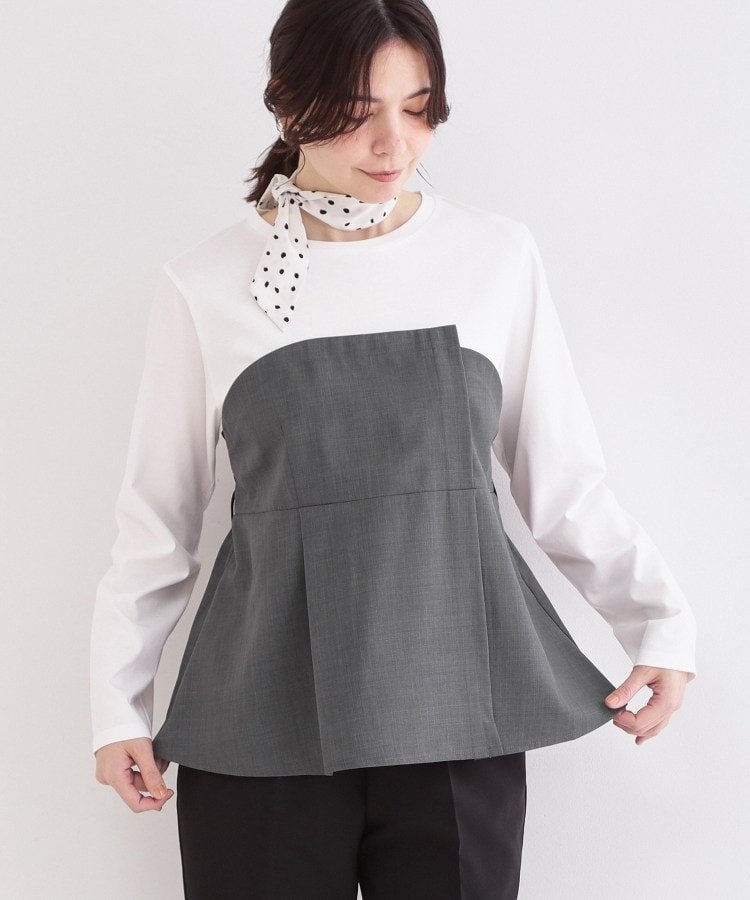 【SALE／40%OFF】OPAQUE.CLIP ビスチェドッキングカットソー【洗濯機OK】 オペーク...