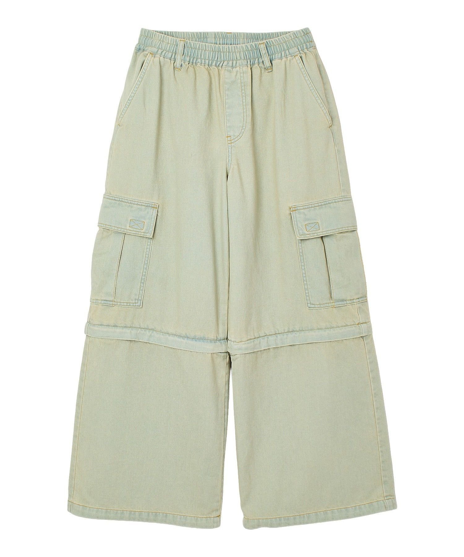 X-girl FADED 2WAY WIDE LEG DENIM CARGO PANTS エックスガール パンツ その他のパンツ ネイビー