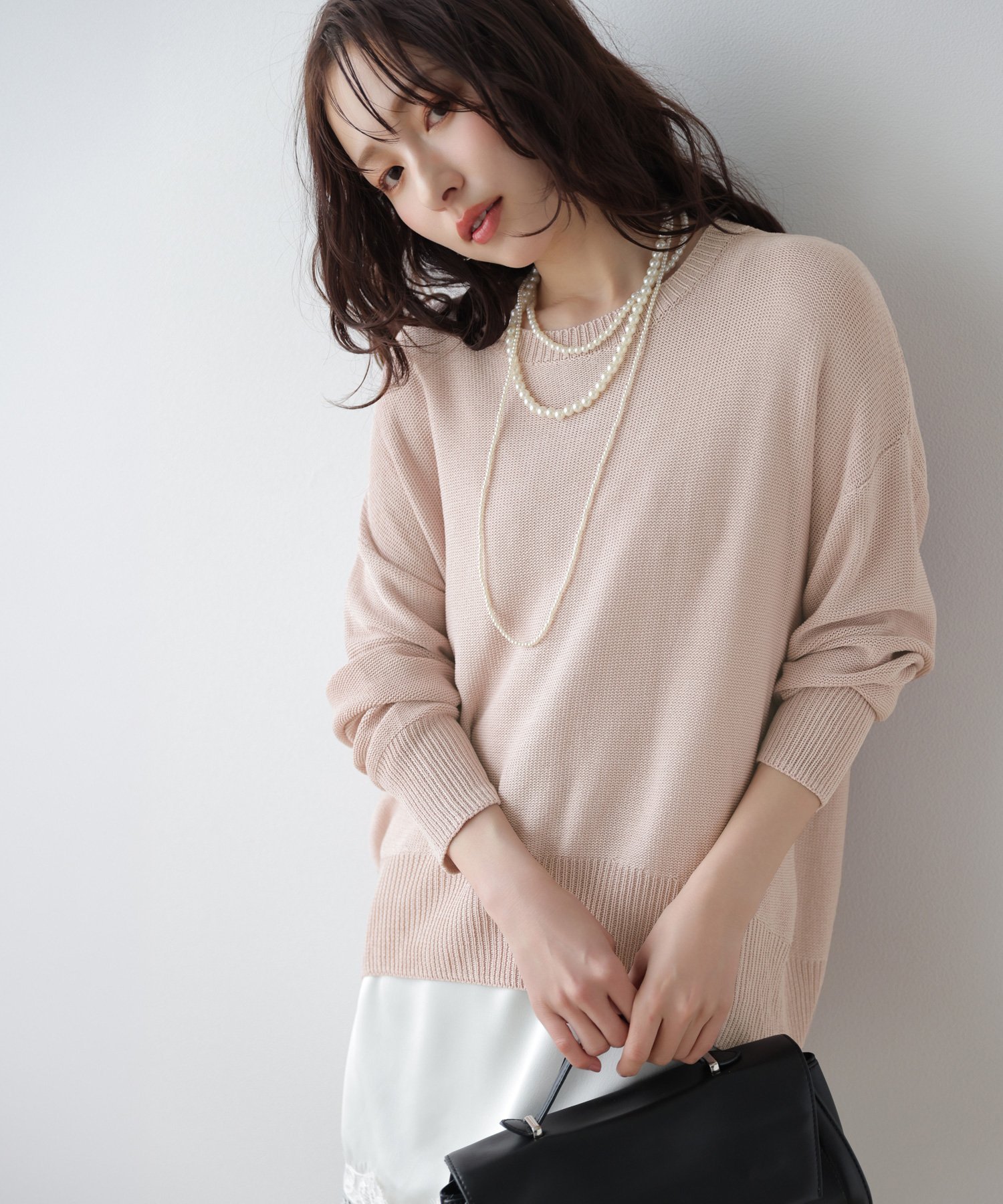 La-gemme シアーニット プルオーバー ラジュール トップス ニット ピンク イエロー ブラック