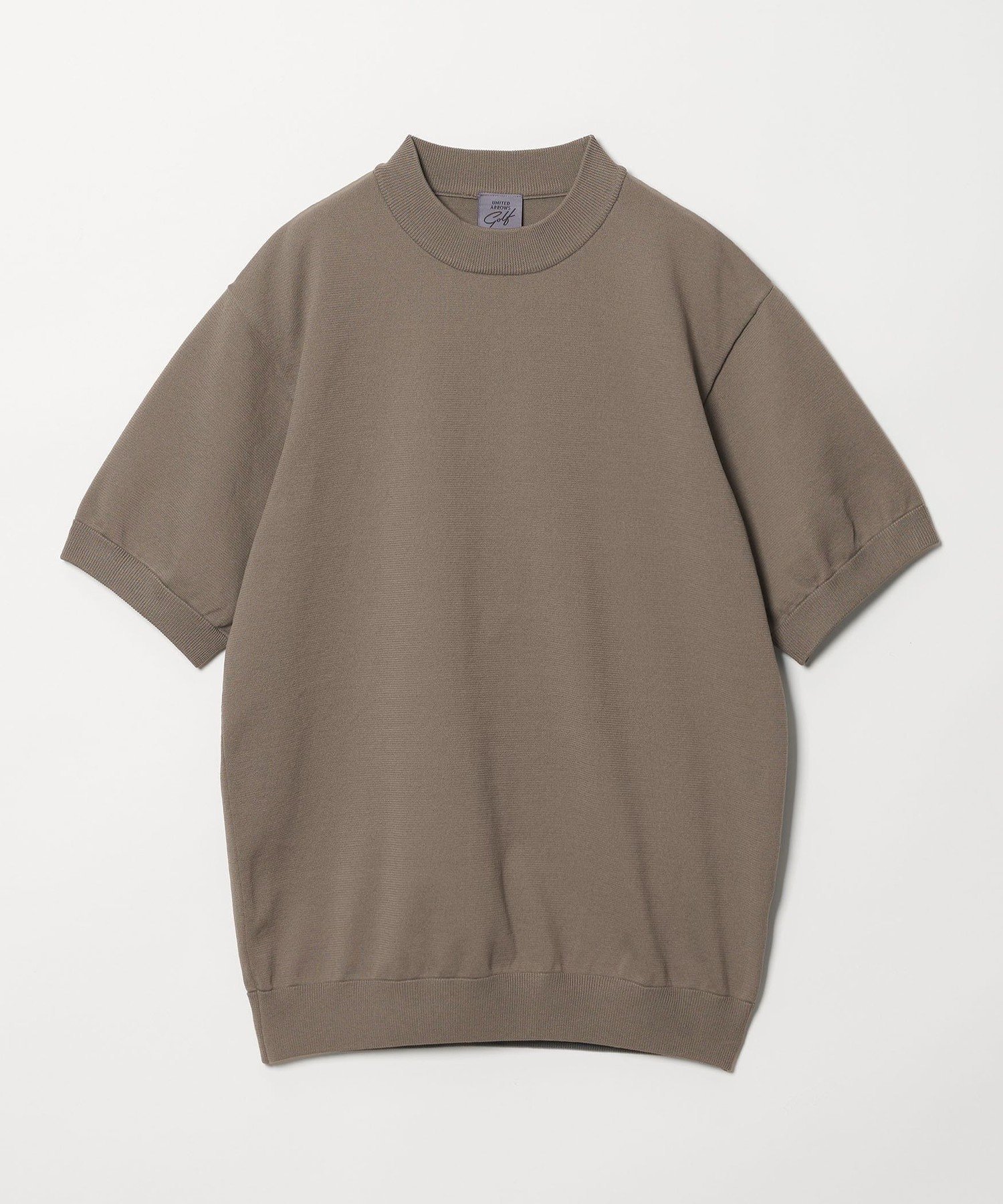 UNITED ARROWS GOLF メンズ ハイゲージ ショートスリーブ モックネック ニット ユナイテッドアローズ トップス ニット ベージュ ブラック【送料無料】