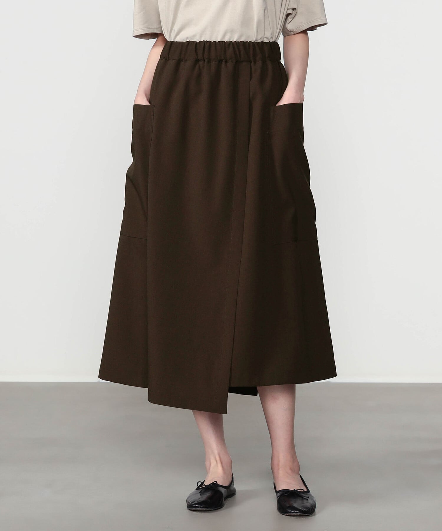Bshop nicholson & nicholson ｜ ＜別注＞ ラップスカート WOMEN ビショップ スカート その他のスカート ブラウン