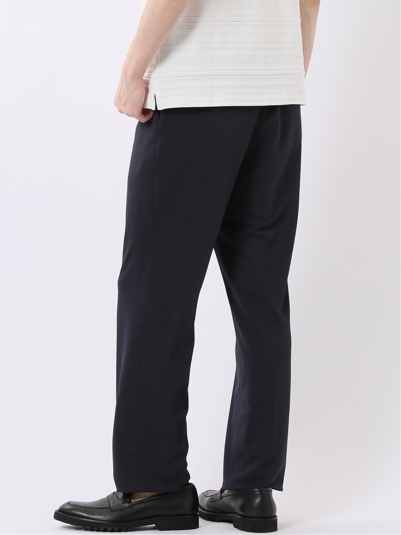 【SALE／10%OFF】TAKA-Q シワレス ストレッチ 吸水速乾 レギュラーフィット ノータック パンツ(セットアップ可能) タカキュー スーツ・フォーマル スーツパンツ ネイビー【送料無料】