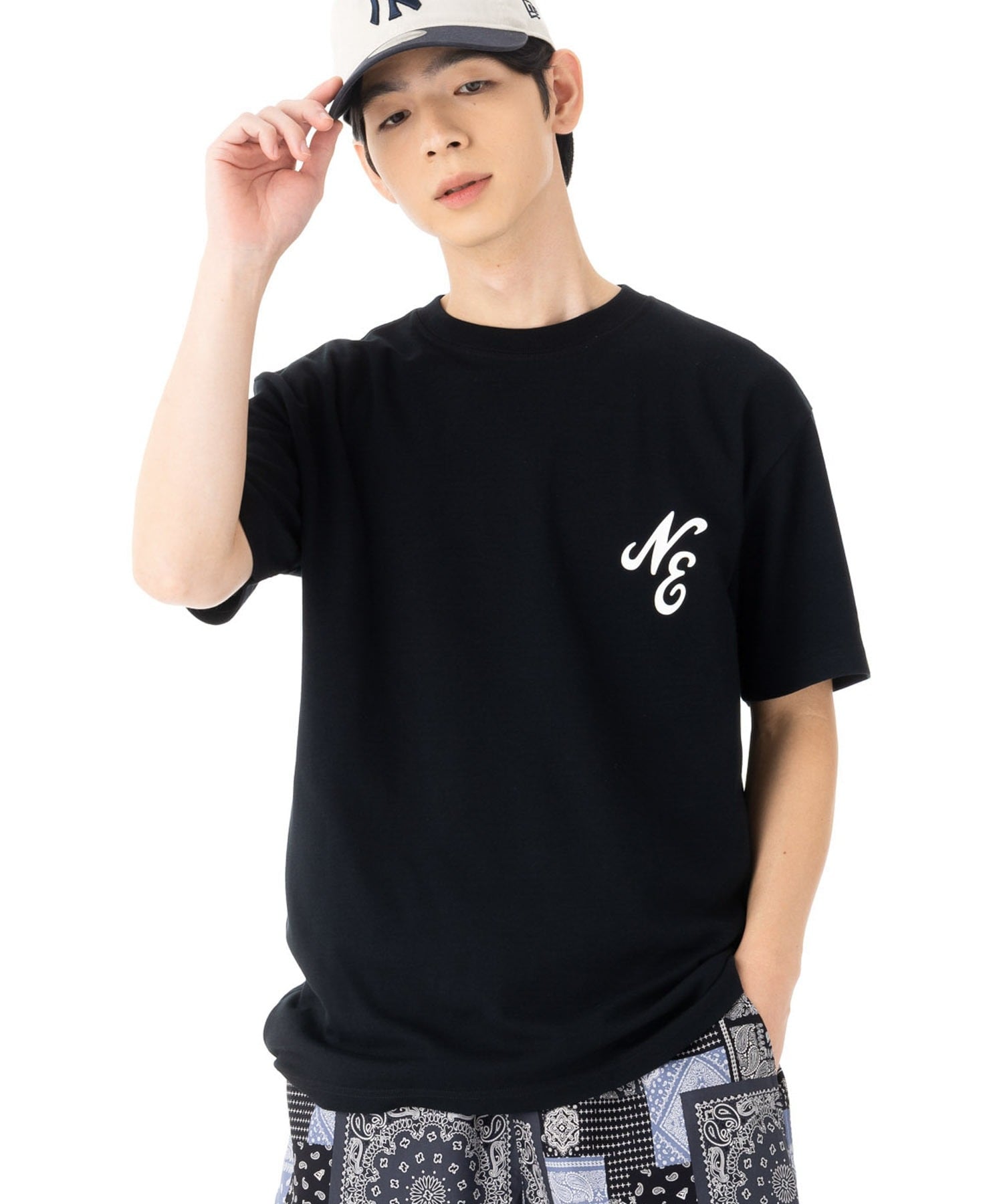 ニューエラ 半袖Tシャツ クラシックロゴ オンスポッツ トップス カットソー・Tシャツ ホワイト ブラック