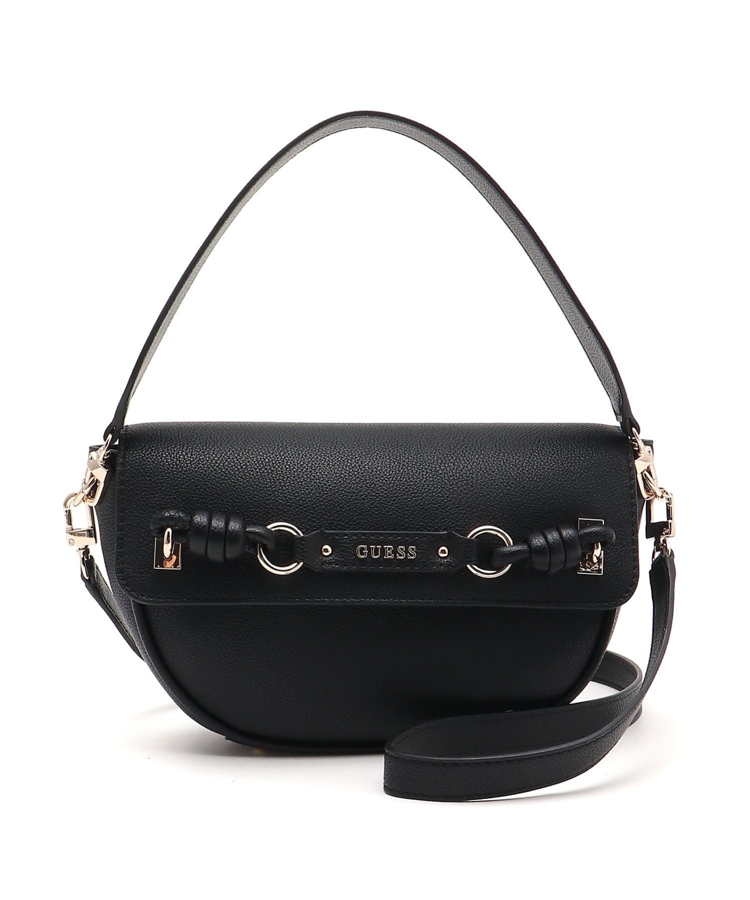 Guess - GUESS GUESS/(W)CAMELIA Flap Shoulder Bag ゲス バッグ ショルダーバッグ グリーン ブラック【送料無料】