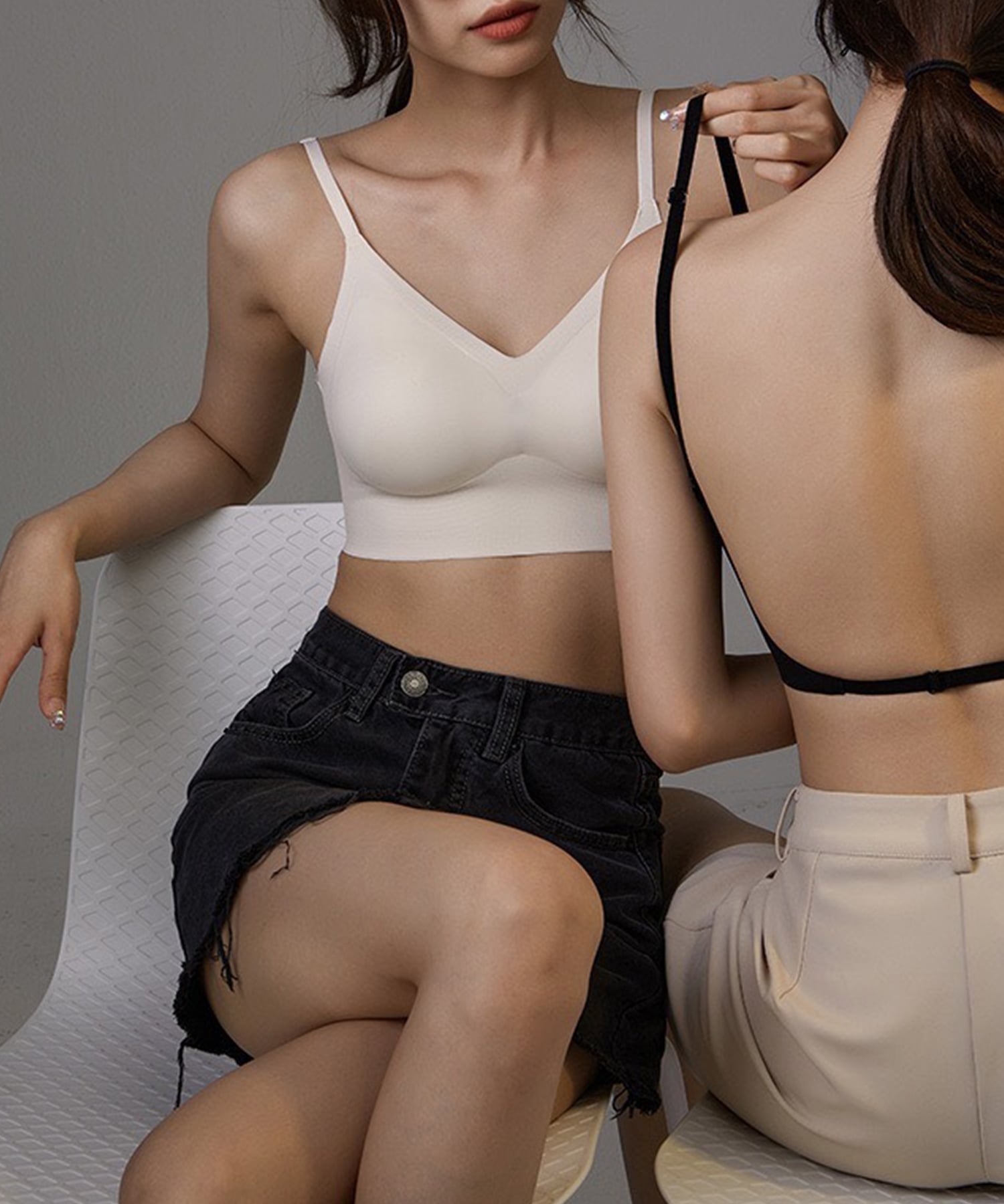 ノンワイヤー シームレス 3way バックレスブラ culu606 チュクラ インナー・ルームウェア ブラジャー ブラック ホワイト ベージュ