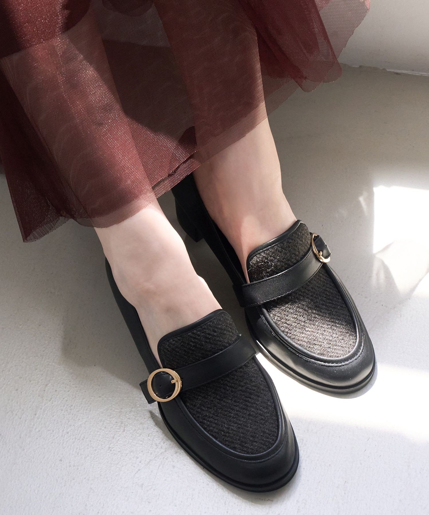 ROPE' PICNIC PASSAGE ヒールアップローファー ロペピクニック シューズ・靴 ローファー ブラック【送料無料】 stylife-15847192 Rakuten Fashion サンプル画像2