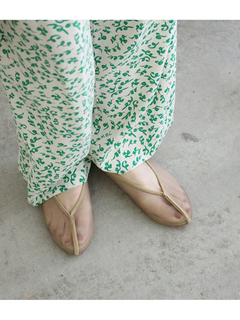 【SALE／30%OFF】ADAM ET ROPE' チュールフラットシューズ アダムエロペ シューズ・靴 バレエシューズ ベージュ ブラック ブラウン【送料無料】のサムネイル