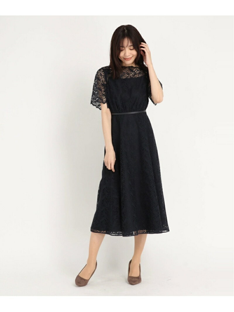 【SALE／20%OFF】STRAWBERRY-FIELDS STRAWBERRY-FIELDS/リーフレース ワンピース ストロベリーフィールズ ワンピース・ドレス その他のワンピース・ドレス ネイビー【送料無料】のサムネイル