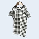 branshes 【WEB限定/DRC/やわらか天竺】肩あきフリル半袖Tシャツ ブランシェス トップス カットソー・Tシャツ ブラック ピンク パープル ホワイ...