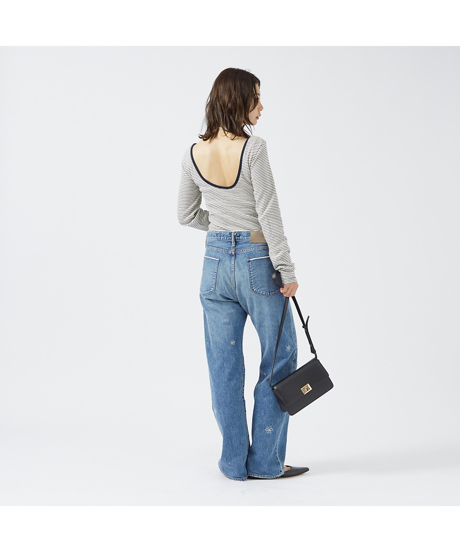 Rouge vif la cle 【KURO/クロ】GRAPHITE INDIGO / ストレートデニム / ダメ ルージュ・ヴィフ ラクレ パンツ ジーンズ・デニムパンツ ブルー【送料無料】