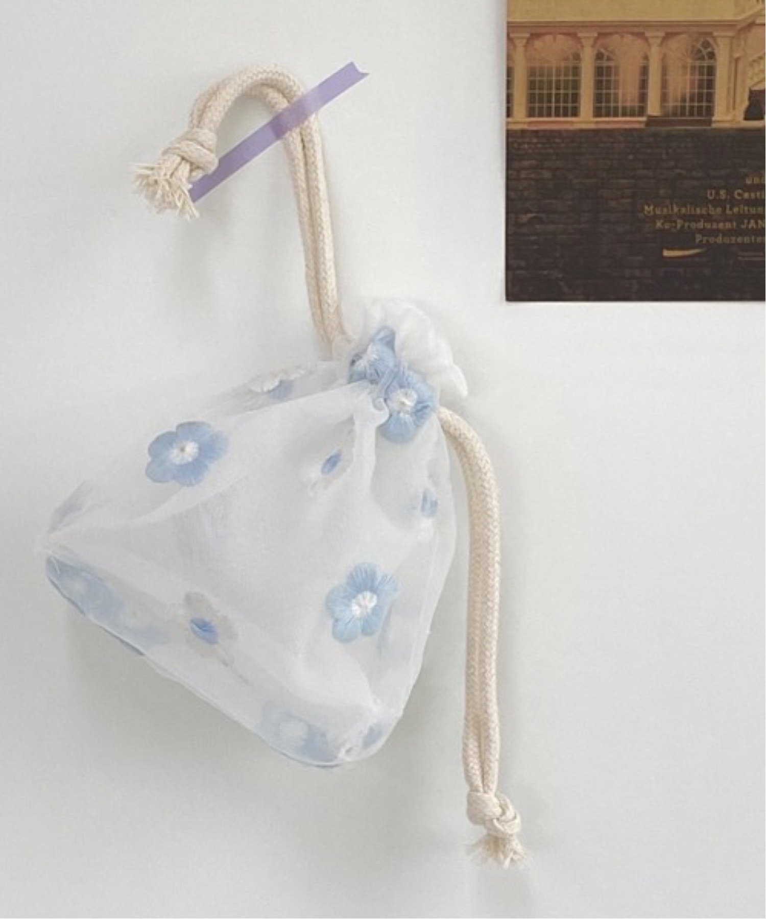 【SALE／27%OFF】Pochi Pouch Pochi Pouch/(W)花柄 刺繍 メッシュ 巾着 ポーチ チ...