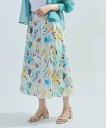 ketty ブレンドフラワードロースカート≪手洗い可能≫ ケティ スカート その他のスカート ブルー オレンジ【送料無料】
