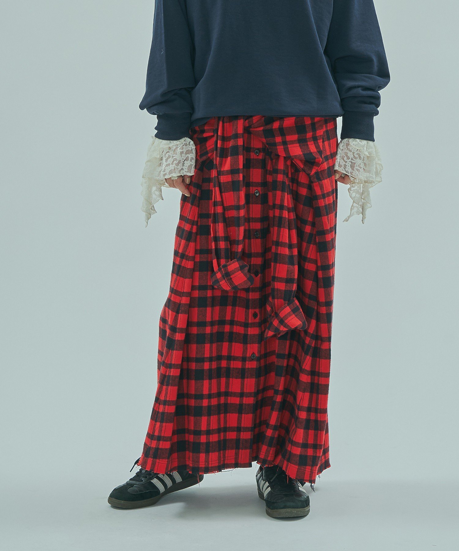ROSE BUD SELECT 【ROSE BUD別注】INDIA IS BEUATIFUL/3WAY FLANNEL SHIRT SKIRT ローズバッド スカー..