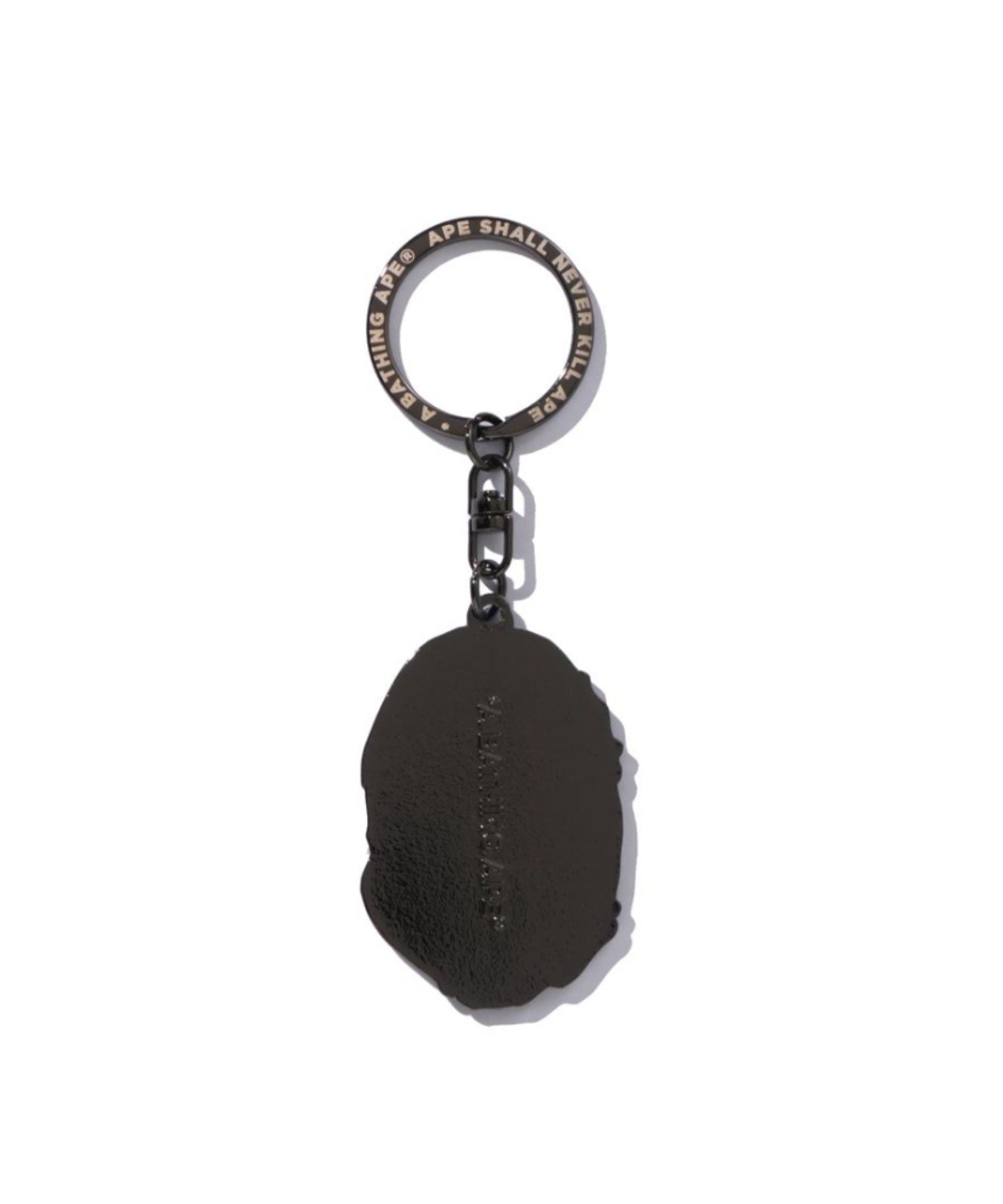 A BATHING APE APE HEAD METAL KEYCHAIN ア ベイシング エイプ ファッション雑貨 チャーム・キーチェーン ブラック