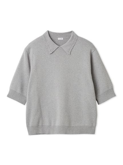 【SALE／50%OFF】Mila Owen 【ウォッシャブル】【UVカット】スカラップレース衿ニットプルオーバー ミラオーウェン トップス ニット グレー ホワイト ネイビー【送料無料】 stylife-15501103 Rakuten Fashion サンプル画像2
