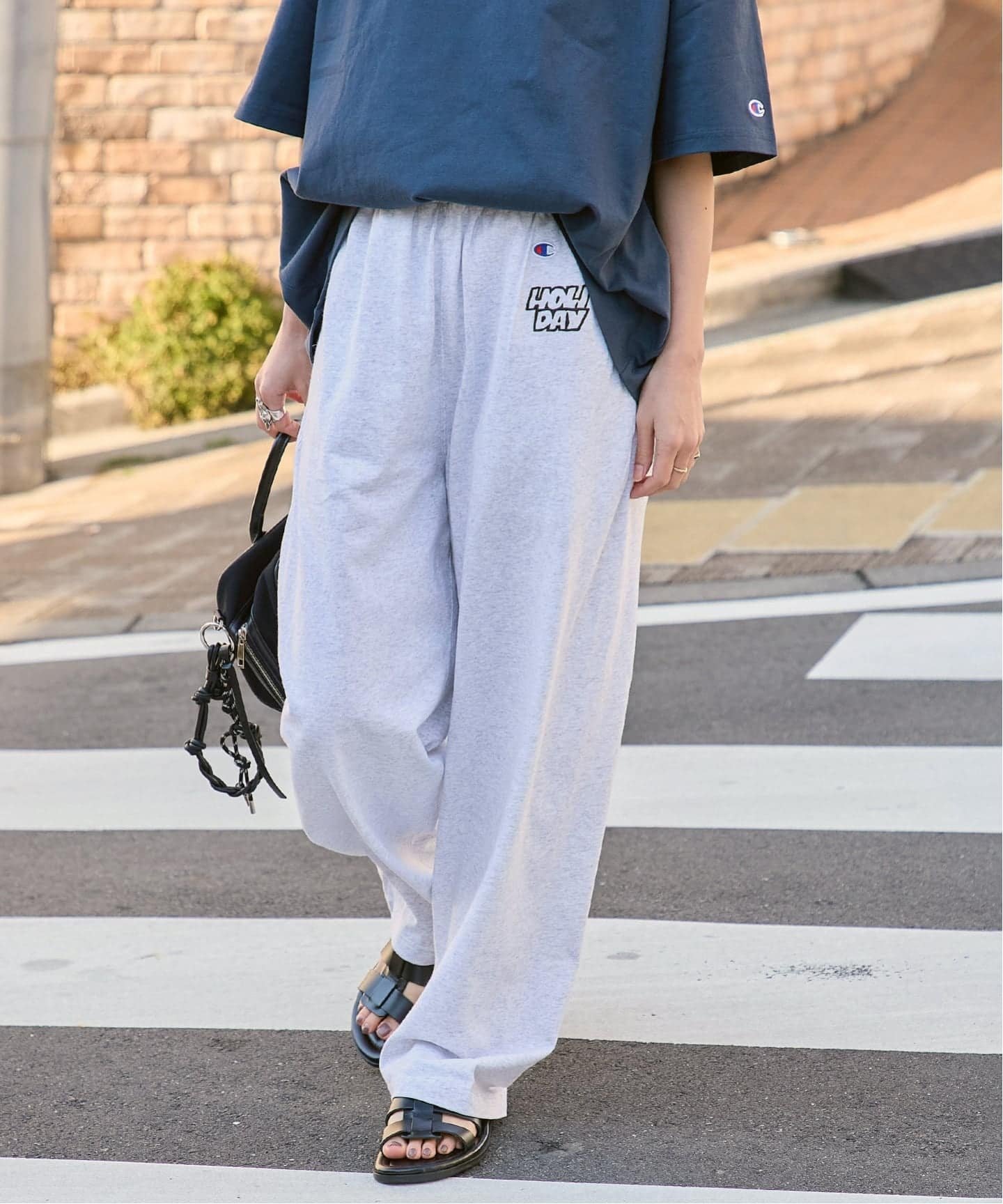JOURNAL STANDARD 《予約》別注【CHAMPION*JOURNAL STANDARD by HOLIDAY】 16s/1 Jersey PANT ジャーナル スタンダード パンツ ジャージ・スウェットパンツ ブラウン ネイビー ピンク ブラック グレー【送料無料】