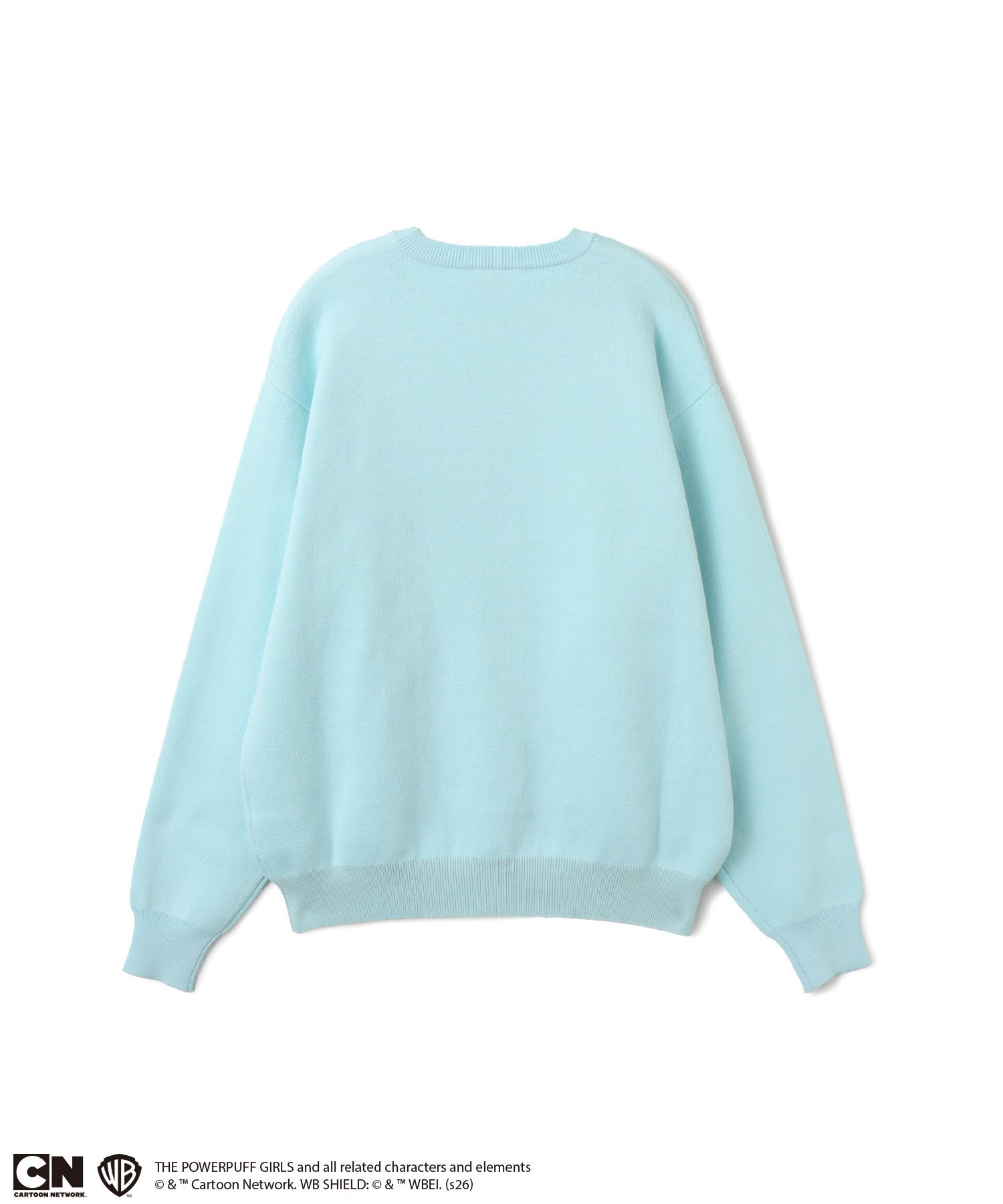 atmos pink The Powerpuff Girls x atmos pink Embroidary Sweater SAX アトモス トップス ニット ブルー