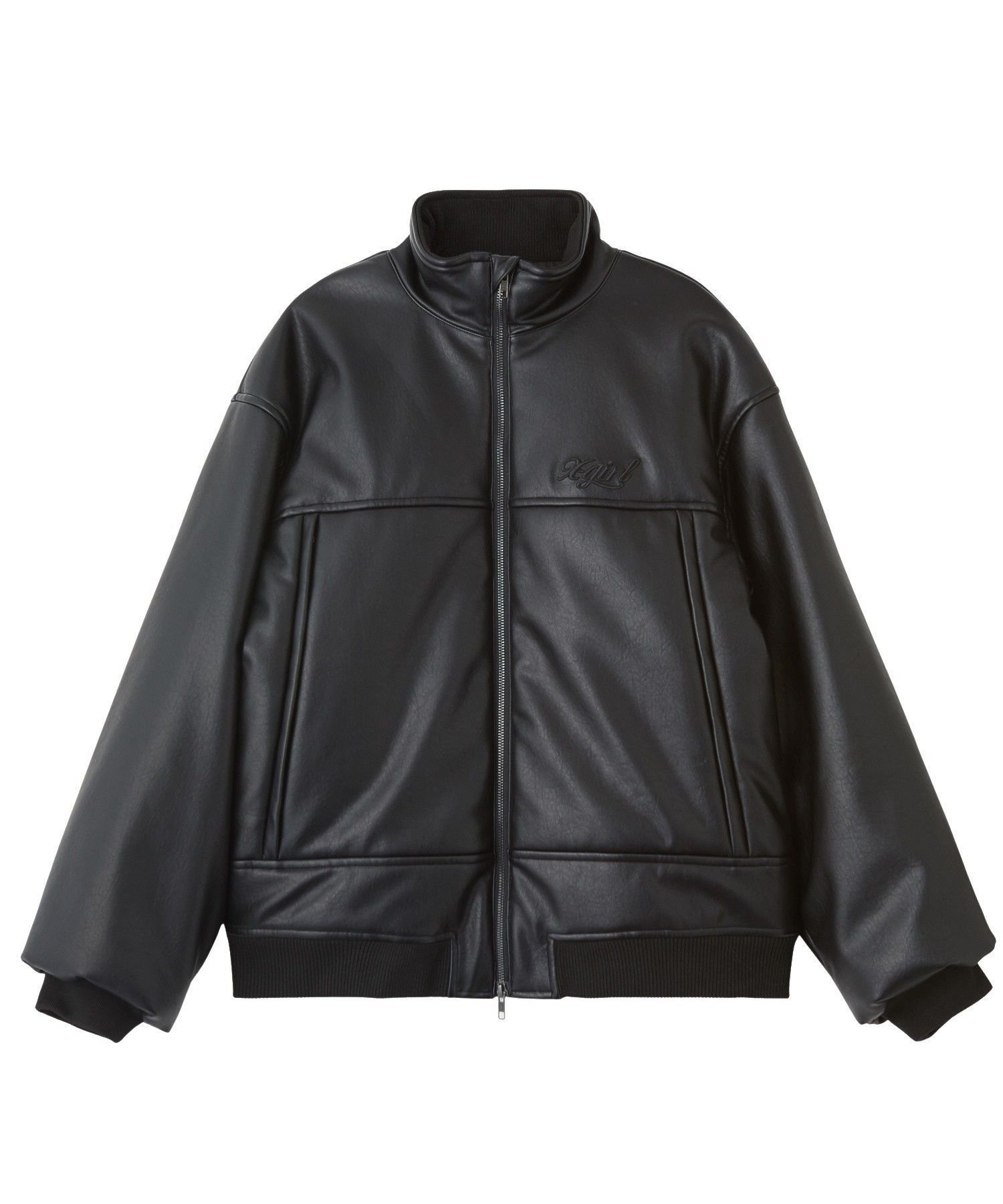 X-girl FAUX LEATHER PADDED JACKET エックスガール ジャケット・アウター その他のジャケット・アウター ブラック
