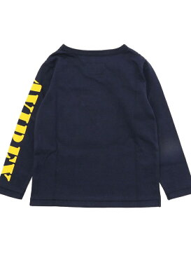 AVIREX 【KID'S/キッズ】×ピーナッツスヌーピーロングスリーヴTシャツ/AVIREX×PEANUTSL/ST-SHIRT アヴィレックス カットソー Tシャツ ネイビー【送料無料】