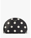 kate spade new york モーガン サンシャイン ドット スモール ドーム コスメティック ケース ケイトスペードニューヨーク 財布 ポーチ ケース ポーチ ブラック【送料無料】