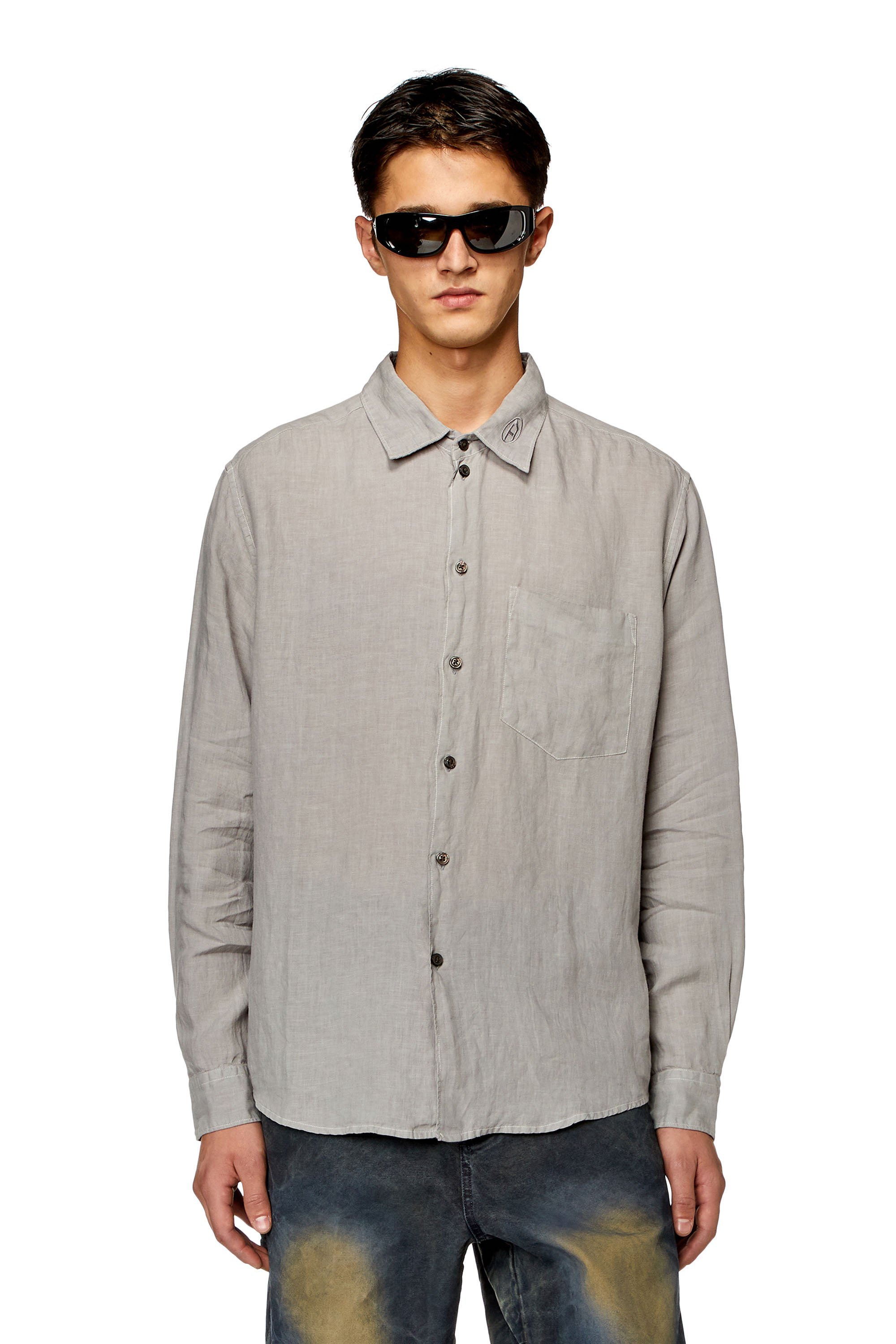 DIESEL ディーゼル カジュアルシャツ グレー系 0124925E0114 楽天市場】ディーゼル(カラーグレー)(カジュアルシャツ