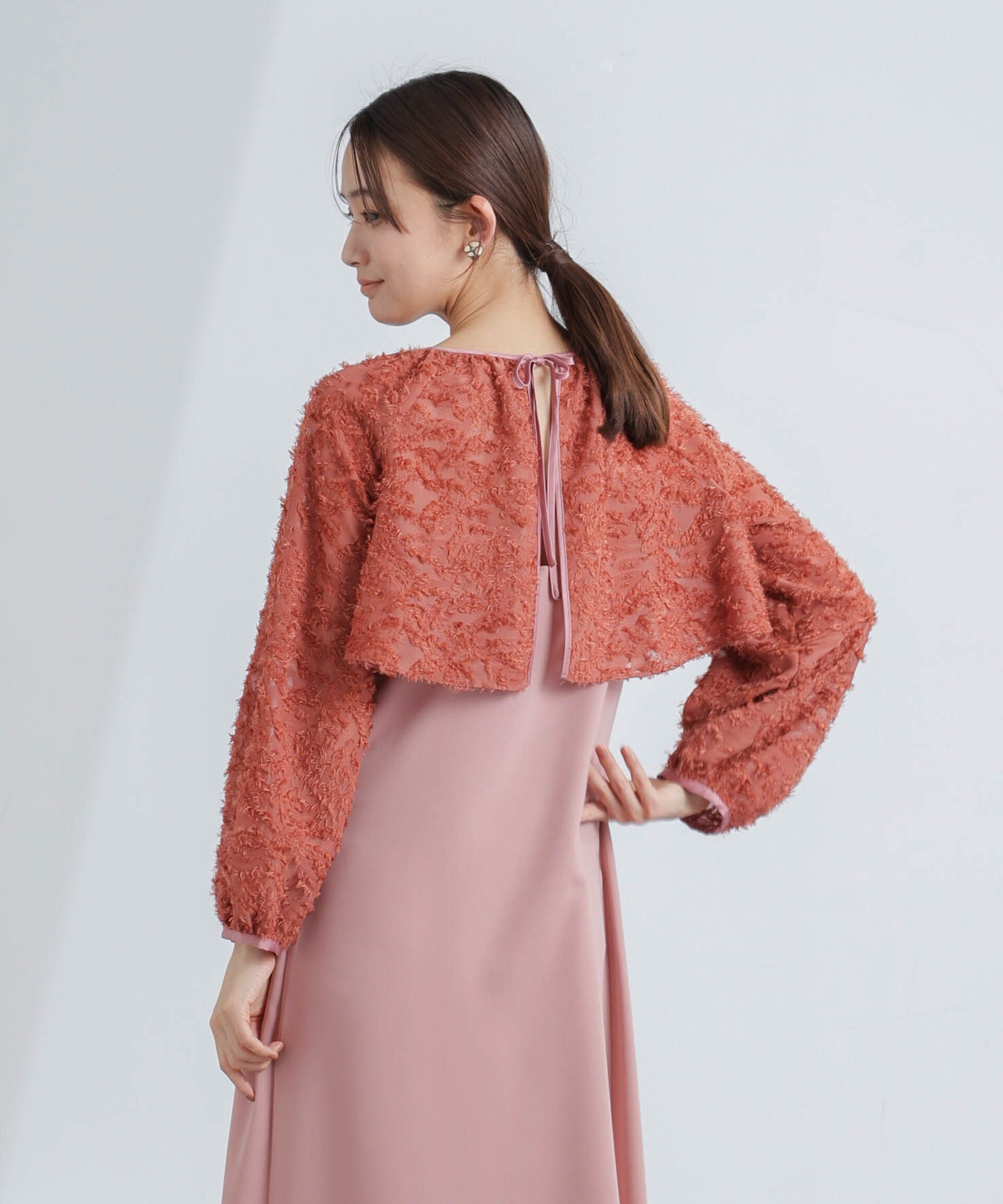 【SALE／60%OFF】NANO universe 前後2WAYボレロ付きキャミワンピース ナノユニバース ワンピース・ドレス ワンピース ブルー ピンク【送料無料】 stylife-14395078 Rakuten Fashion サンプル画像3