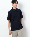 【SALE/11%OFF】COMME CA ISM 【吸水速乾】市松ジャカードコンビポロシャツ コムサイズム トップス ポロシャツ ネイビー ブルー ブラック ...