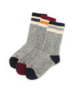 BAYFLOW 【Healthknit(ヘルスニット)】シンカーライン3Pソックス ベイフロー 靴下・レッグウェア 靴下 グレー