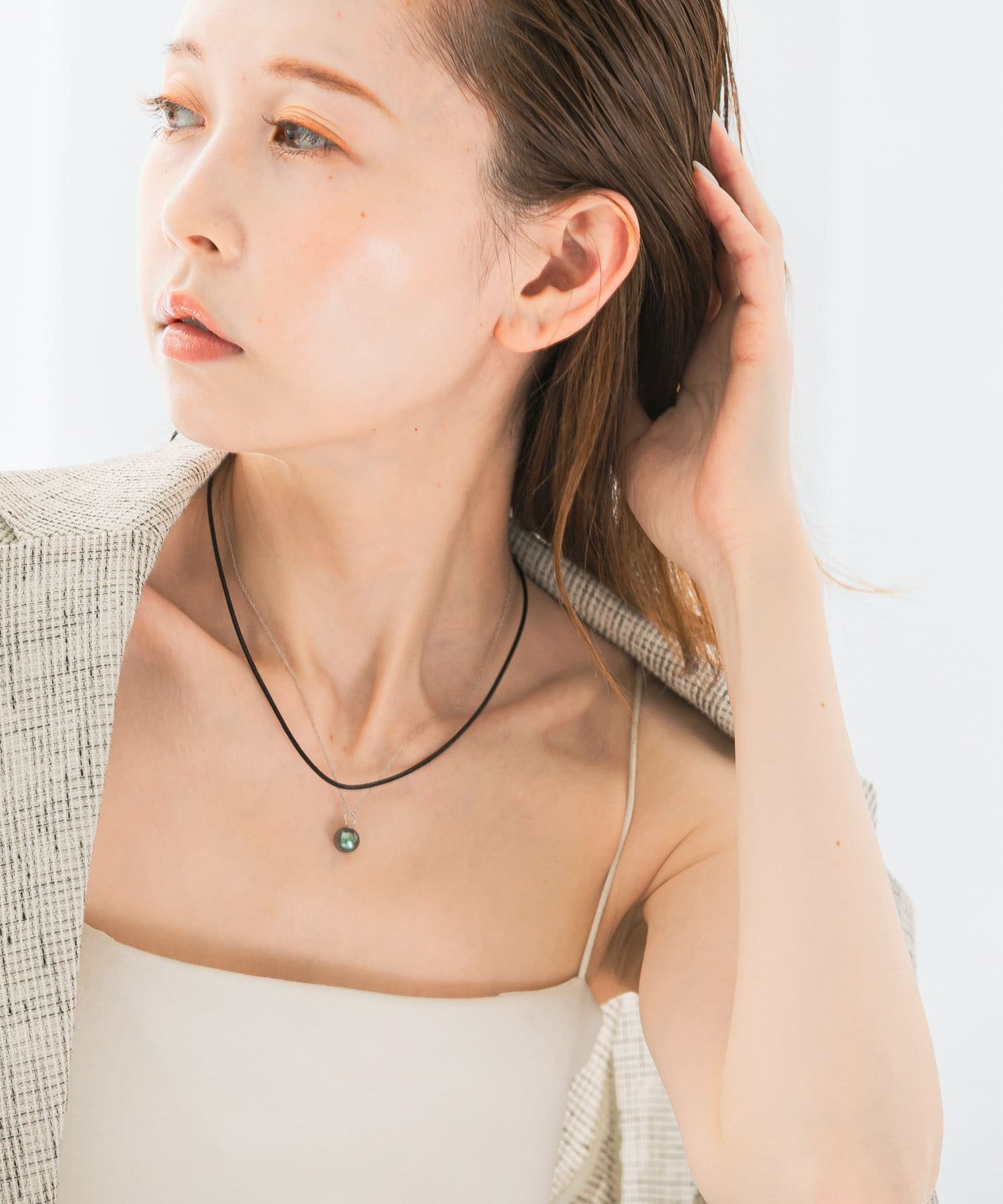 【SALE／40%OFF】URBAN RESEARCH ROSSO Favorible Black Pearl Combi Necklace アーバンリサーチロッソ アクセサリー・腕時計 ネックレス ブラック【送料無料】