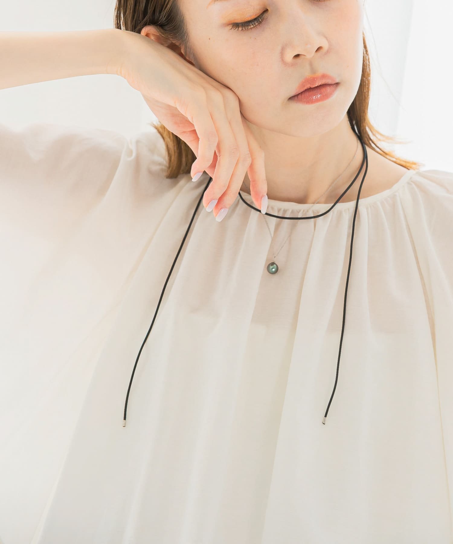 【SALE／40%OFF】URBAN RESEARCH ROSSO Favorible Black Pearl Combi Necklace アーバンリサーチロッソ アクセサリー・腕時計 ネックレス ブラック【送料無料】