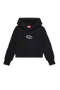 DIESEL キッズ プルオーバーパーカー SASYHOOD ディーゼル トップス パーカー・フーディー ピンク ブラック【送料無料】