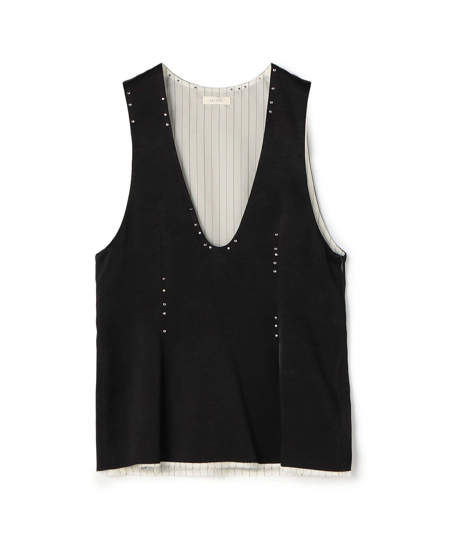 Sleeveless - 【SALE／40%OFF】DES PRES レーヨンサテン ノースリーブトップス トゥモローランド トップス シャツ・ブラウス ブラック【送料無料】
