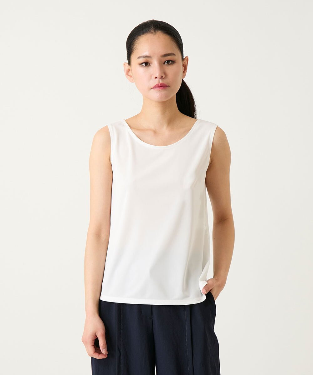 【SALE／30%OFF】HIROKO BIS ベーシックインナータンクトップ /洗濯機で洗える ヒロコ ビス トップス ノースリーブ・タンクトップ ブラック ホワイト【送料無料】