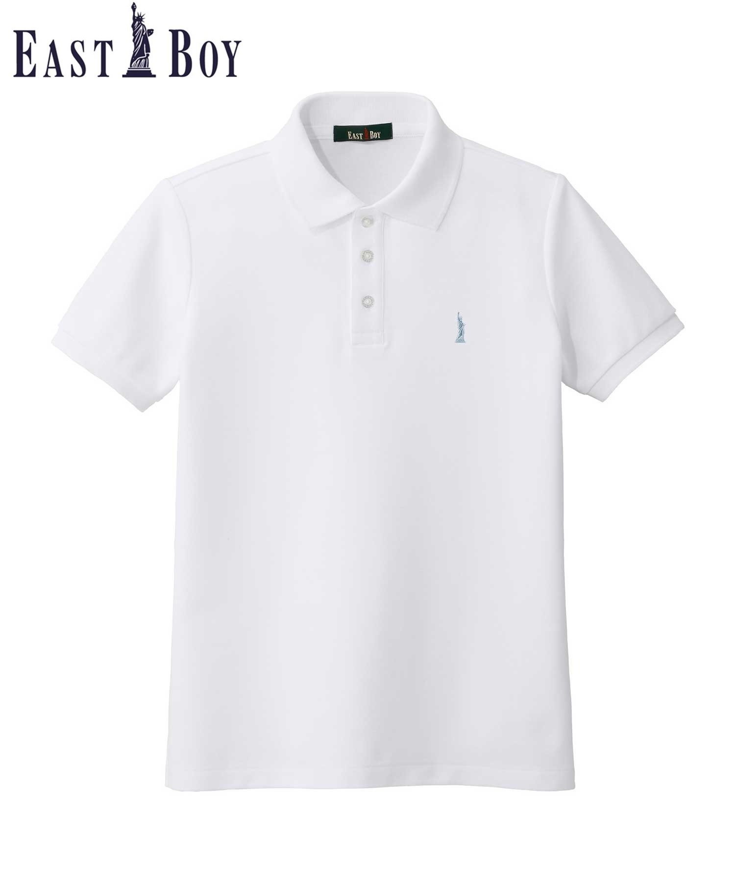 ポロシャツ 半袖 COOLMAX スクール 制服 通学 中学生 高校生 イーストボーイ トップス ポロシャツ ブルー レッド ホワイト
