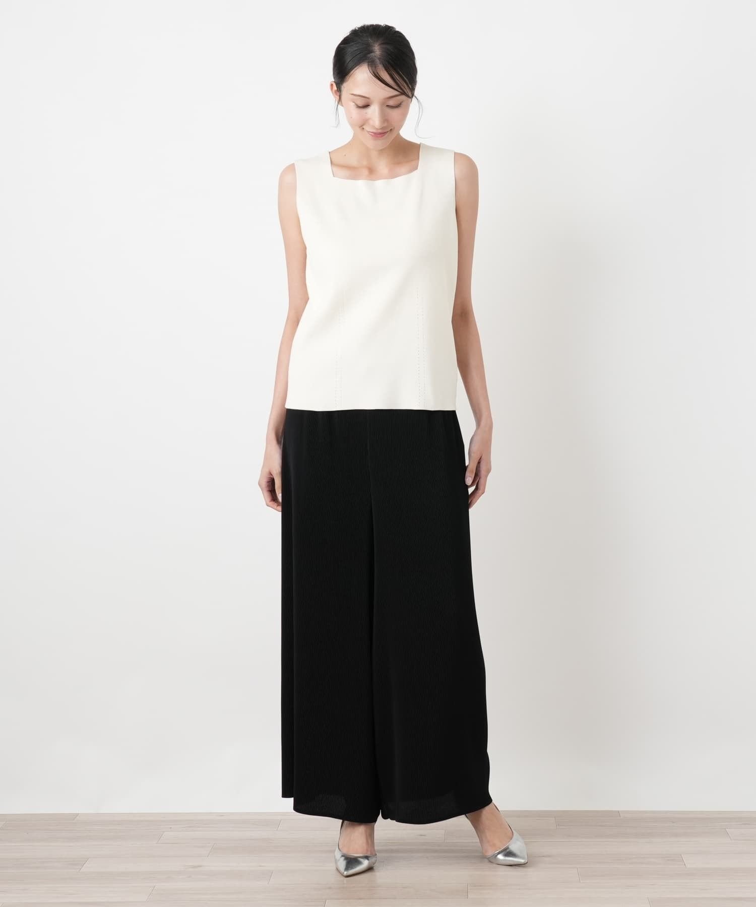 Leilian PLUS HOUSE 【店頭人気】パンツ【Leilian WHITE LABEL】 レリアン プラスハウス パンツ その他のパンツ ブラック