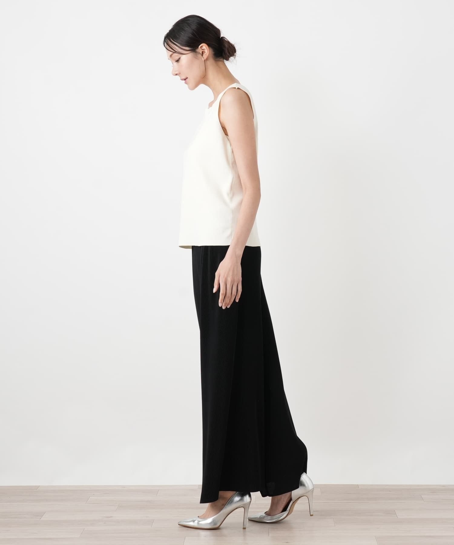 Leilian PLUS HOUSE 【店頭人気】パンツ【Leilian WHITE LABEL】 レリアン プラスハウス パンツ その他のパンツ ブラック