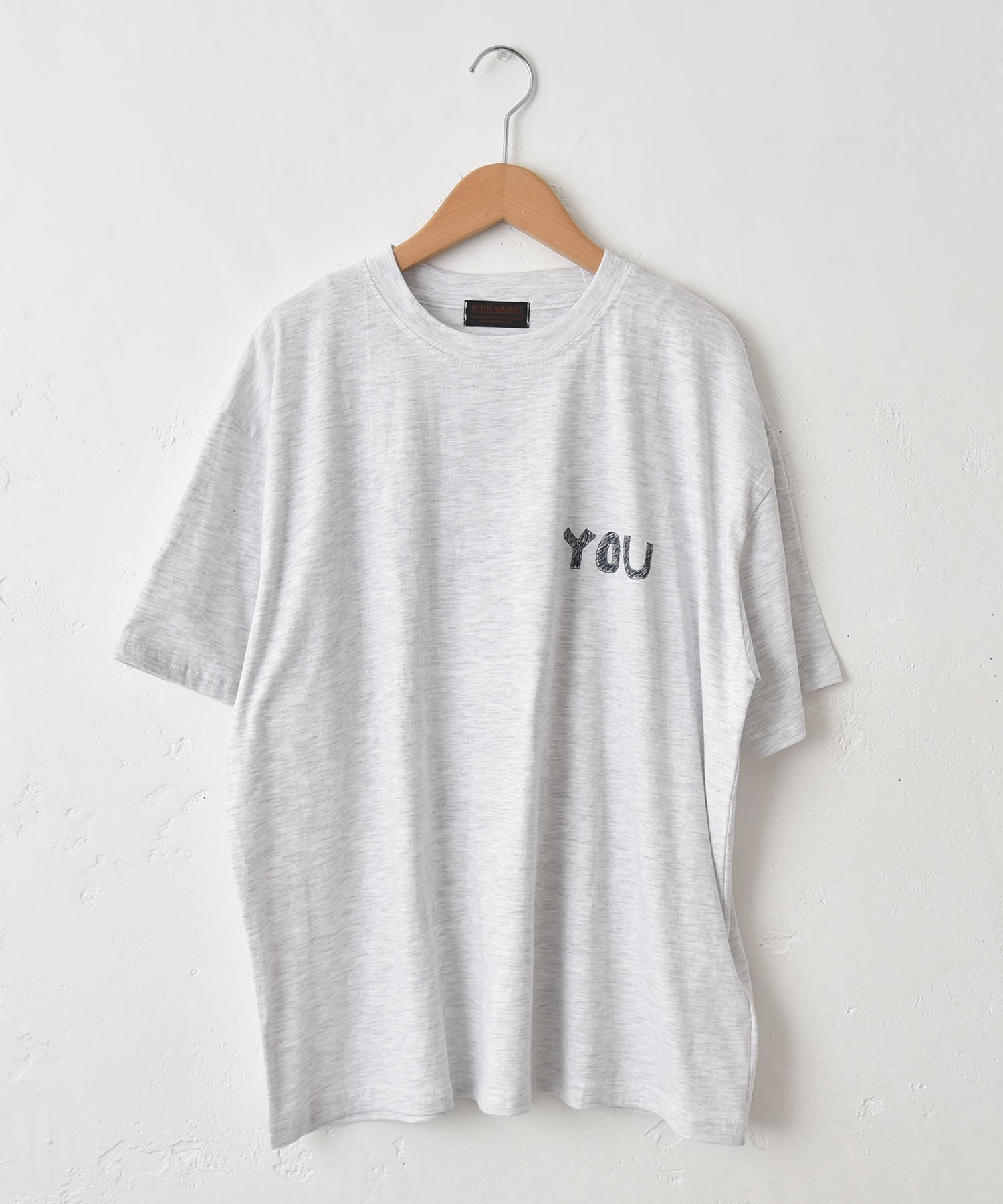 in the Market IN THE MARKET｜I CAN'T ロゴT [[C-2583]][C] ハグハグ トップス カットソー・Tシャツ ネイビー グレー