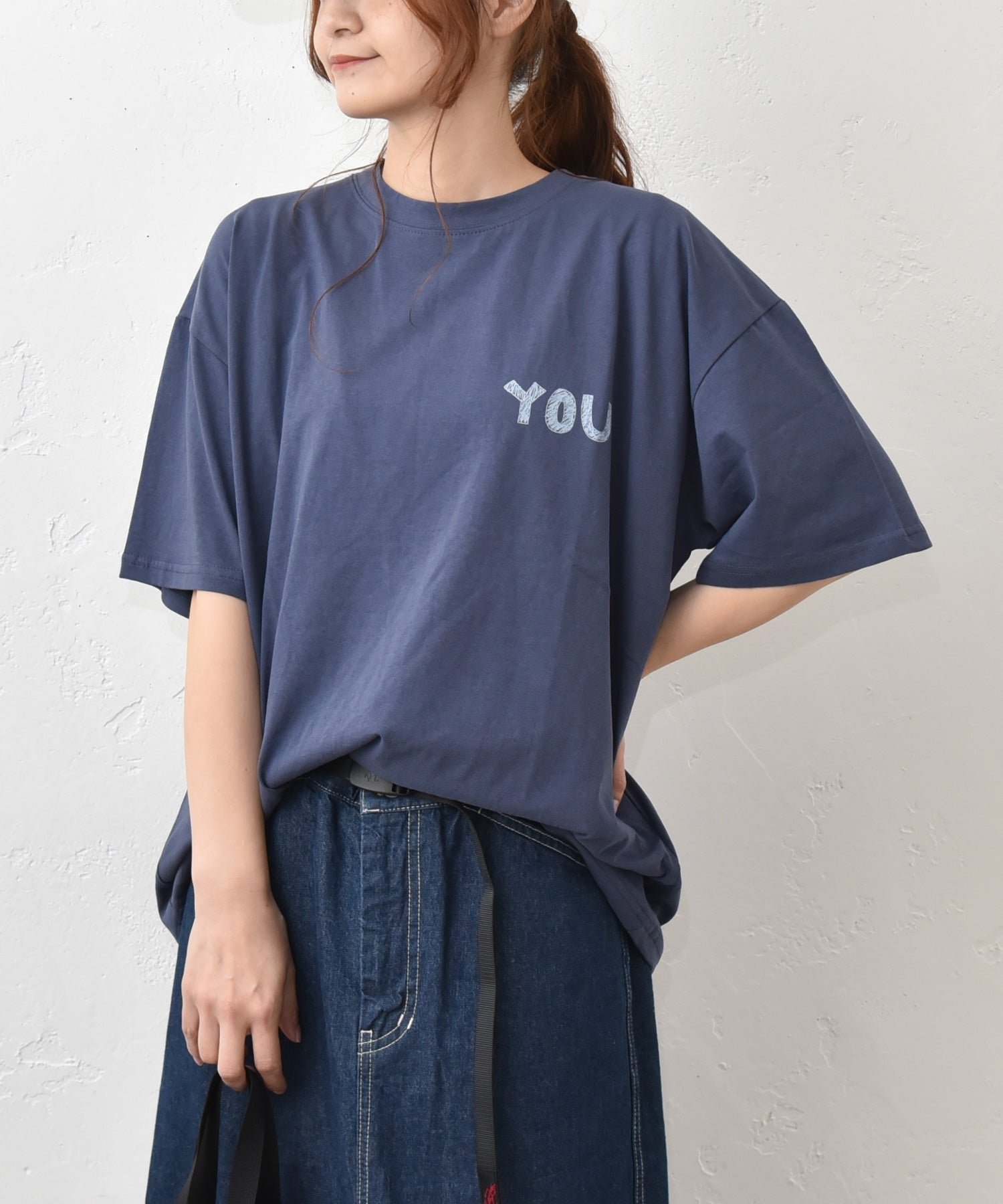 in the Market IN THE MARKET｜I CAN'T ロゴT [[C-2583]][C] ハグハグ トップス カットソー・Tシャツ ネイビー グレー
